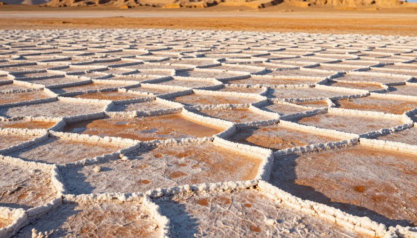 Salar argentino bajo luz de tarde